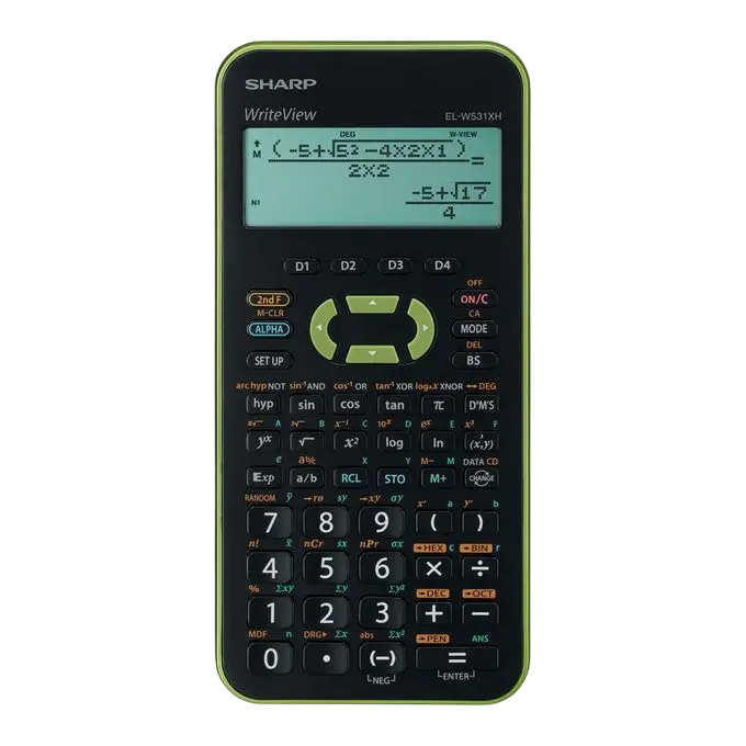 Calculatrice Scientifique SHARP EL-W531XH 335 Fonctions Vert