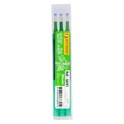 Jeu de 3 Recharge Stylo TECHNO Vert