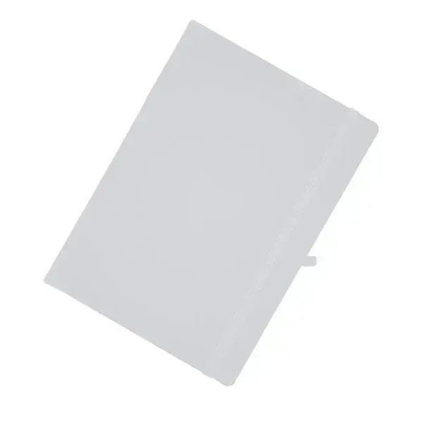 Notebook A5 En PU à Fermeture Elastique Et Boucle Pour Stylo Blanc