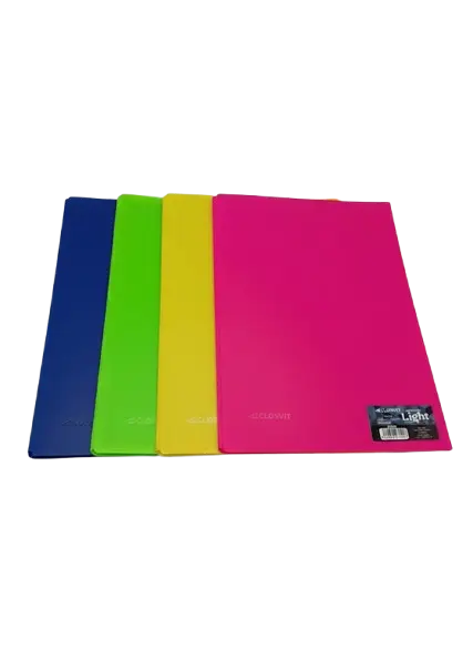 Classeur 4 Anneaux CV A4 en PP 25mm Transparent Light Multi-Couleurs