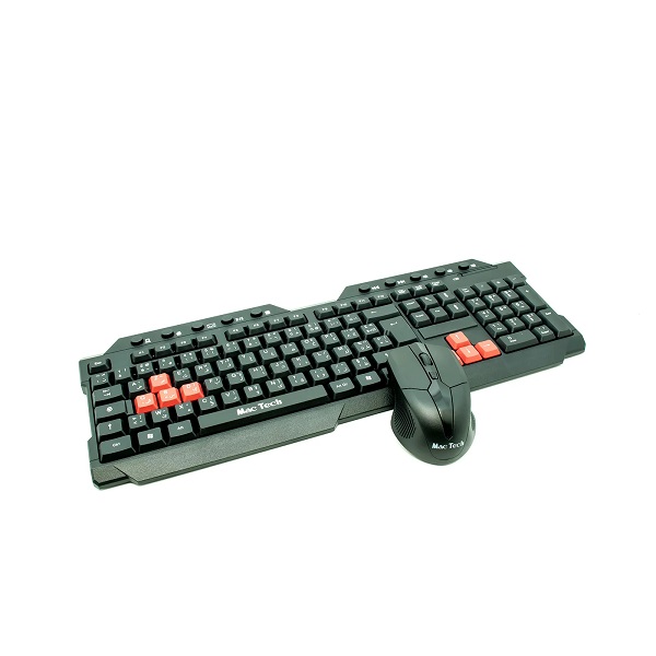 Kit Clavier Et Souris Sans Fil MACTECH AZERTY 2.4Ghz frappe silencieuse