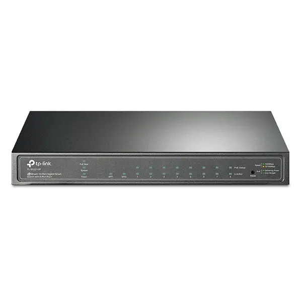 Switch TP-LINK JetStream 8 Ports Gigabit Smart PoE+ Et 2 Emplacements SFP