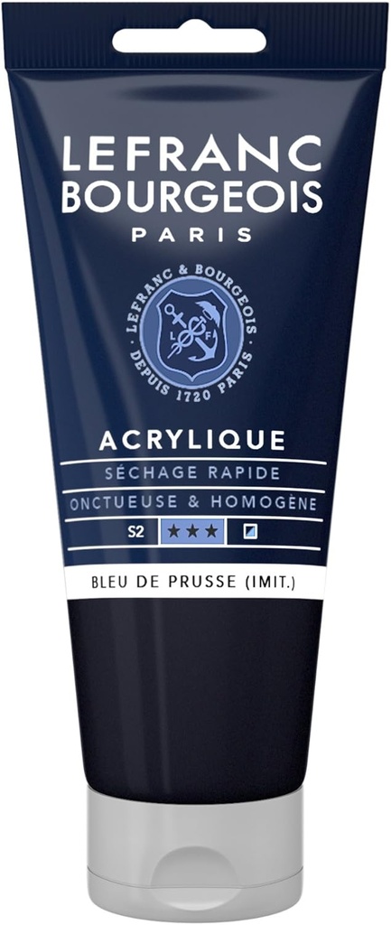 Tube Peinture Acrylique Fine LEFRANC BOURGEOIS 80ml Bleu De Prusse
