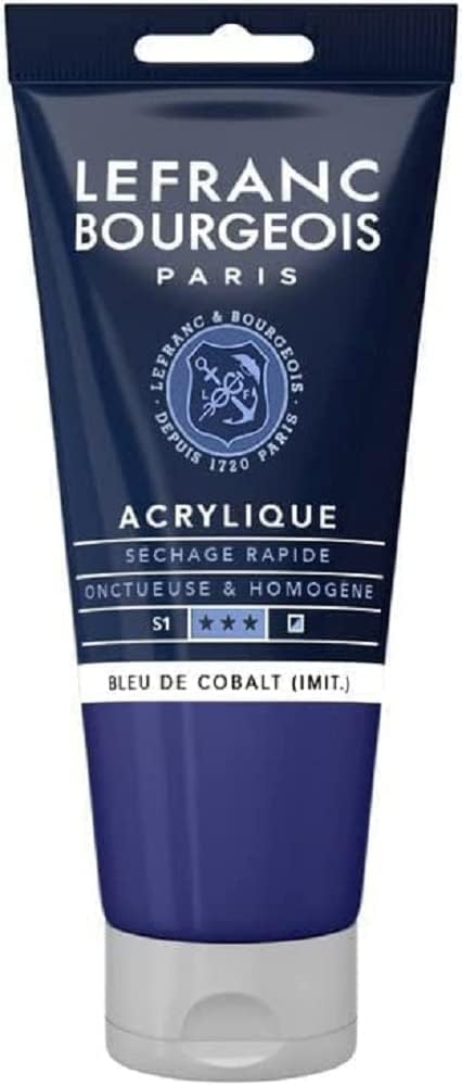 Tube Peinture Acrylique Fine LEFRANC BOURGEOIS 80ml Bleu De Cobalt (IMIT.)