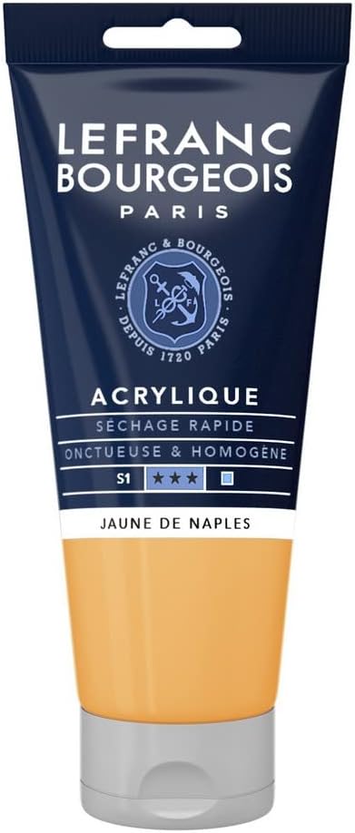 Tube Peinture Acrylique Fine LEFRANC BOURGEOIS 80ml Jaune De Naples