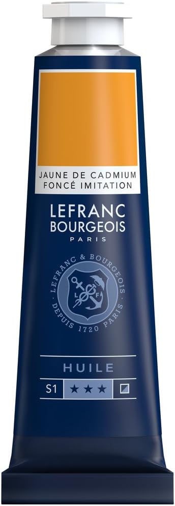 Tube Peinture à L'huile Fine LEFRANC BOURGEOIS 40ml Jaune De Cadmium Foncé Imitation