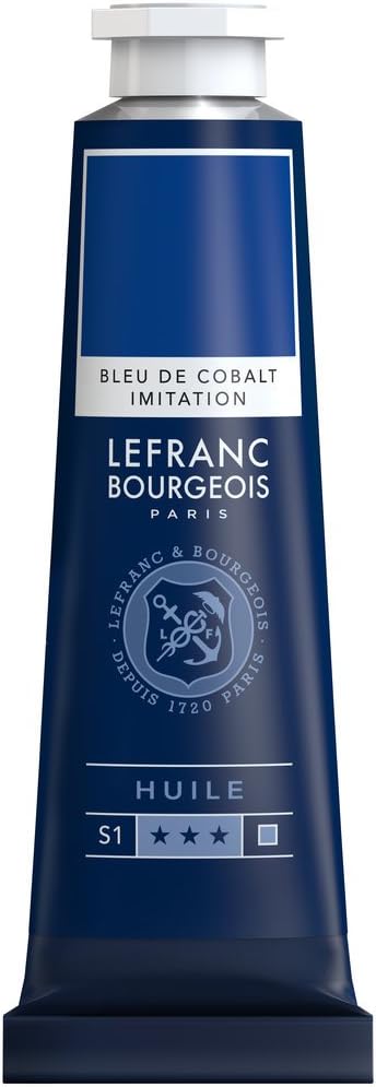Tube Peinture à L'huile Fine LEFRANC BOURGEOIS 40ml Bleu De Cobalt Imitation
