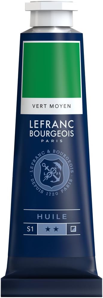 Tube Peinture à L'huile Fine LEFRANC BOURGEOIS 40ml Vert Moyen