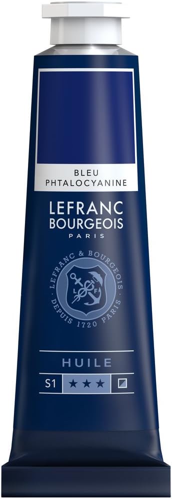 Tube Peinture à L'huile Fine LEFRANC BOURGEOIS 40ml Bleu Phtalocyanine