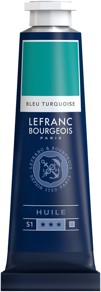 Tube Peinture à L'huile Fine LEFRANC BOURGEOIS 40ml Bleu Turquoise