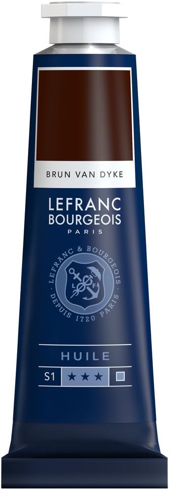Tube Peinture à L'huile Fine LEFRANC BOURGEOIS 40ml Brun Van Dyck