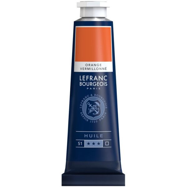 Tube Peinture à L'huile Fine LEFRANC BOURGEOIS 40ml Orange Vermillonné