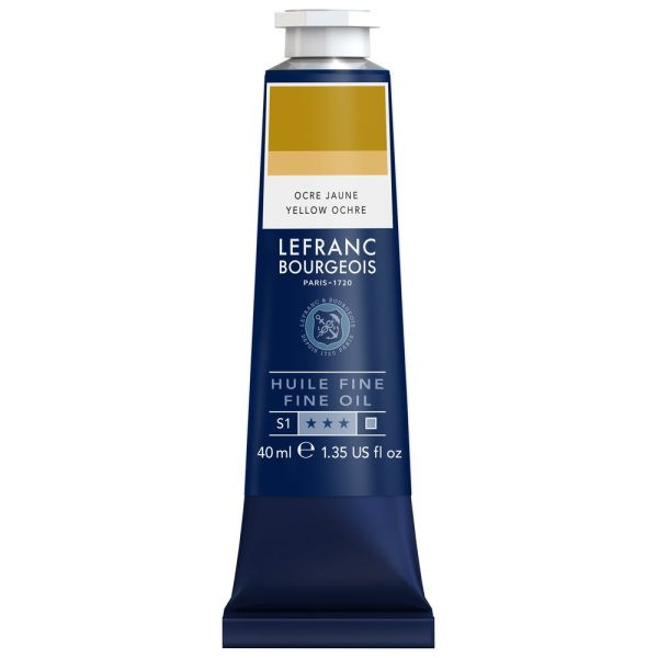 Tube Peinture à L'huile Fine LEFRANC BOURGEOIS 40ml Ocre Jaune