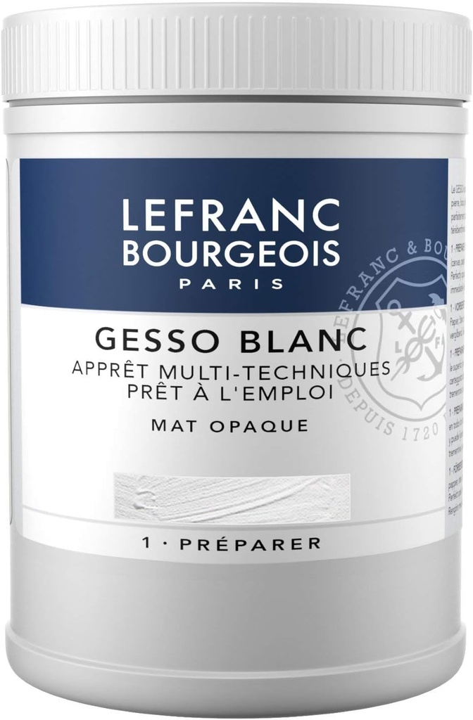 Lefranc Bourgeois Additif  Gesso Acrylique Blanc 500 ml