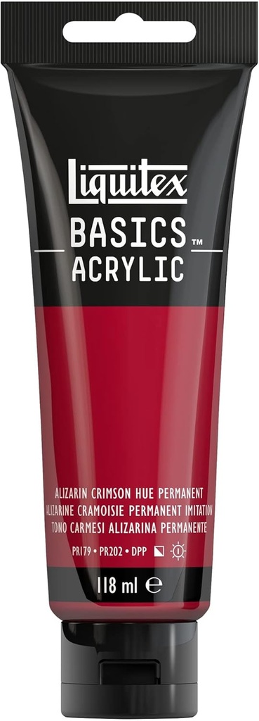 Tube Peinture Acrylique LIQUITEX Basics 118ml Alizarine Cramoisie Permanent Imitation