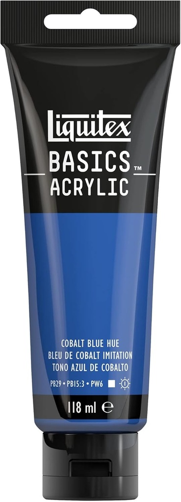 Tube Peinture Acrylique LIQUITEX Basics 118ml Bleu De Cobalt Imitation
