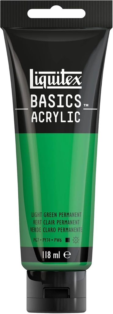 Tube Peinture Acrylique LIQUITEX Basics 118ml Vert Fixe Clair