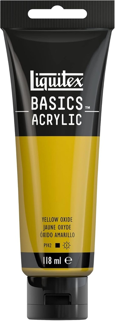 Tube Peinture Acrylique LIQUITEX Basics 118ml Jaune oxyde