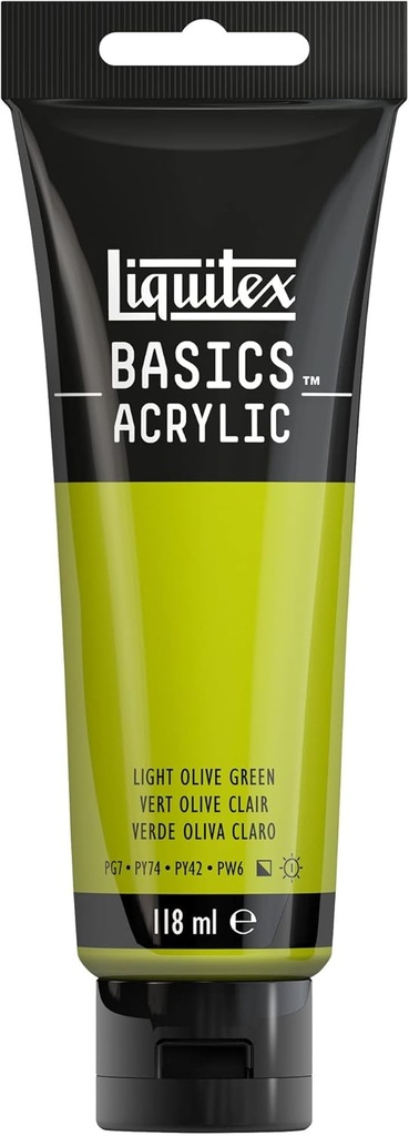 Tube Peinture Acrylique LIQUITEX Basics 118ml Vert Olive Clair
