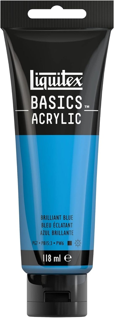 Tube Peinture Acrylique LIQUITEX Basics 118ml Bleu Éclatant