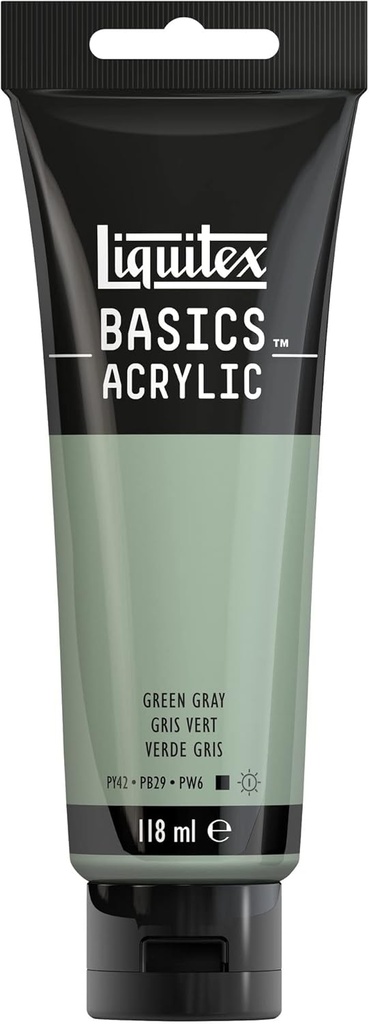 Tube Peinture Acrylique LIQUITEX Basics 118ml Gris Vert