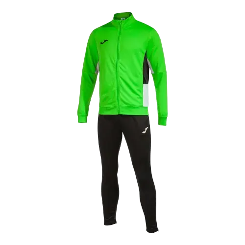 Survêtement JOMA Danubio II avec Veste Zippée pour Hommes Vert Fluo Noir Taille 3XL