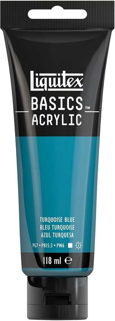 Tube Peinture Acrylique LIQUITEX Basics 118ml Bleu Turquoise