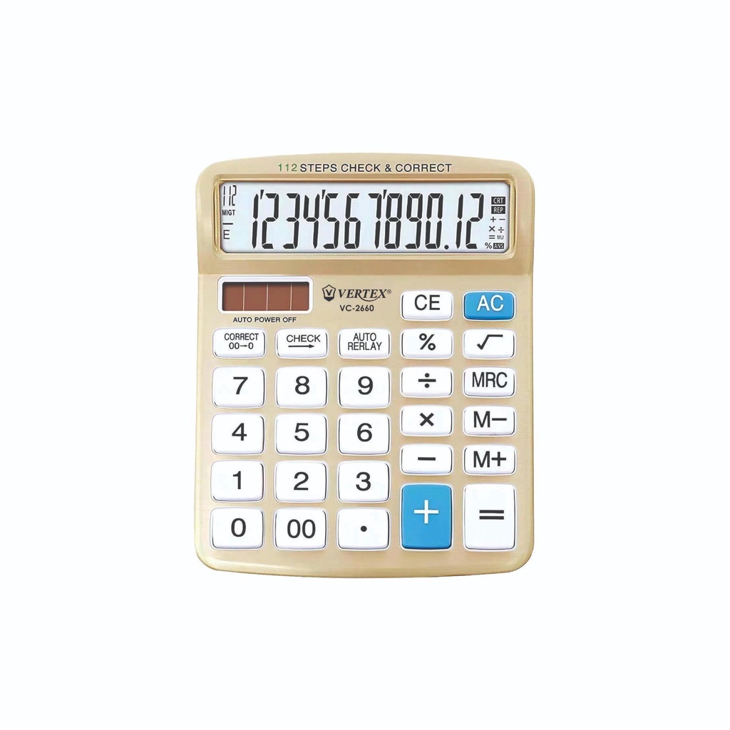 Calculatrice De Bureau VERTEX 12 Chiffres Jaune