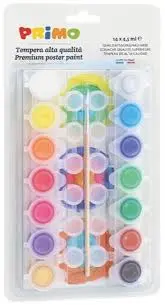 Boite De Peinture Gouache PRIMO 14 Couleurs 4.5ml avec Pinceau