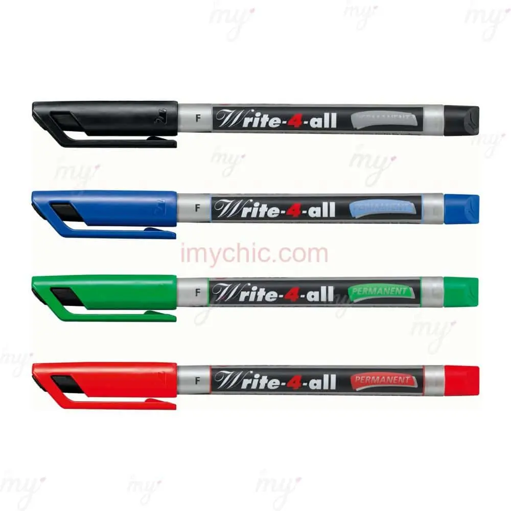 Jeu de 4 Stylo Feutres Indélébile STABILO Write-4-All 0.7mm