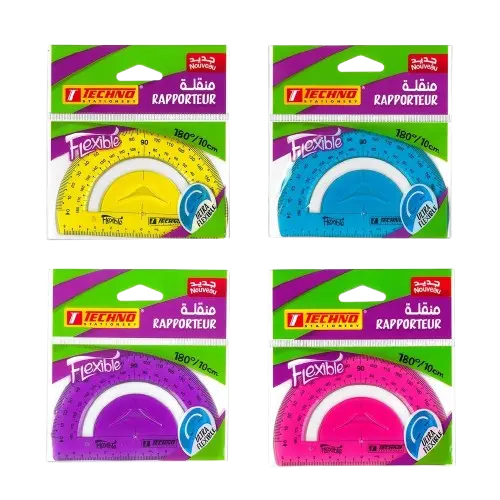 Rapporteur TECHNO Flexible 180° en Plastique