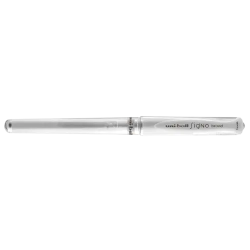 Stylo Roller à Gel UNIBALL Signo Broad Blanc