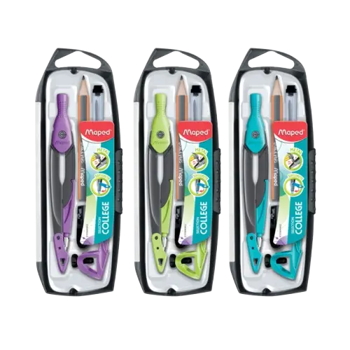 Compas Ecolier MAPED Open Version Coffret de 5 Pièces Multi-Couleurs