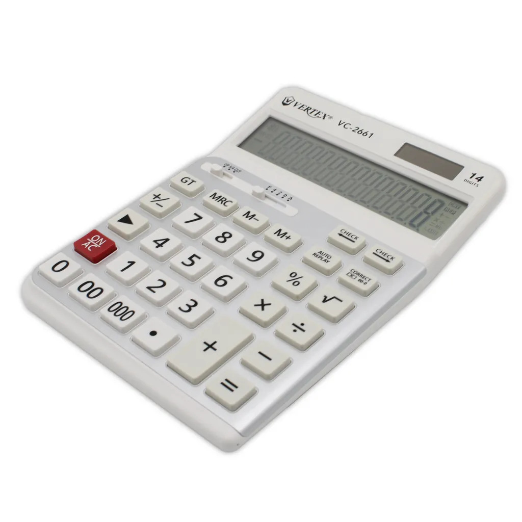 Calculatrice De Bureau VERTEX 12 Chiffres Blanc