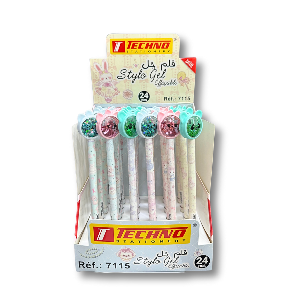 Stylo Gel TECHNO Fantaisie Lovely 0.5mm Multi-couleurs