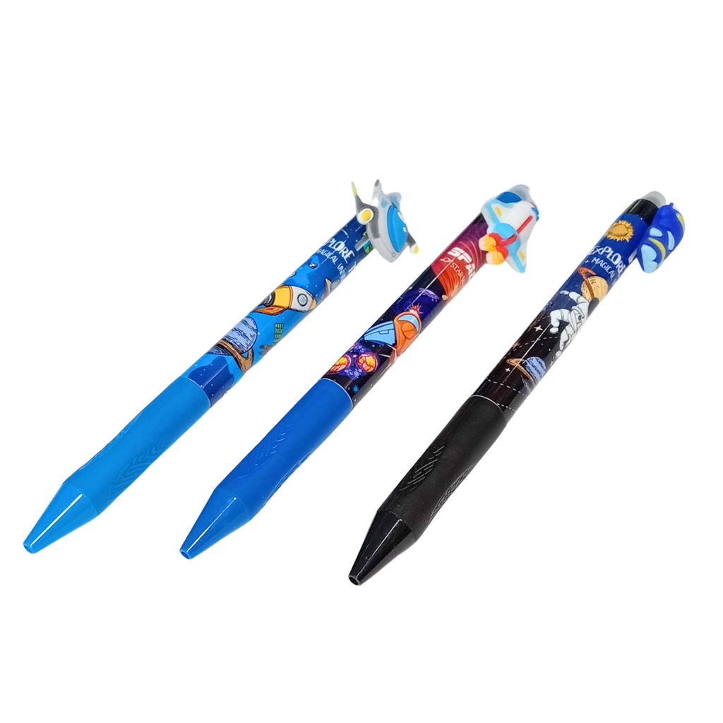 Stylo Gel TECHNO Fantaisie Espace 0.5mm Multi-couleurs