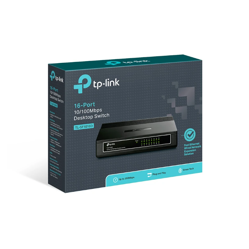 Switch TP-Link 16 Ports 10/100 Mbps RJ45 3.1W
