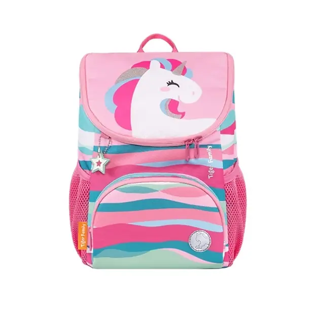 Sac à Dos Crèche TIGER Pour Fille 3 Compartiments Rose