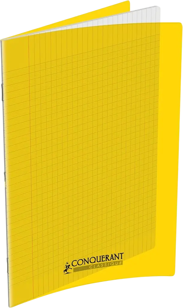 Cahier Piqué CONQUERANT Classique 17x22cm 90g 96 Pages Jaune