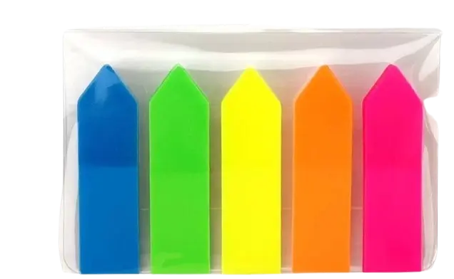Marque Pages Adhésifs Couleurs Flèche 12.7x44mm