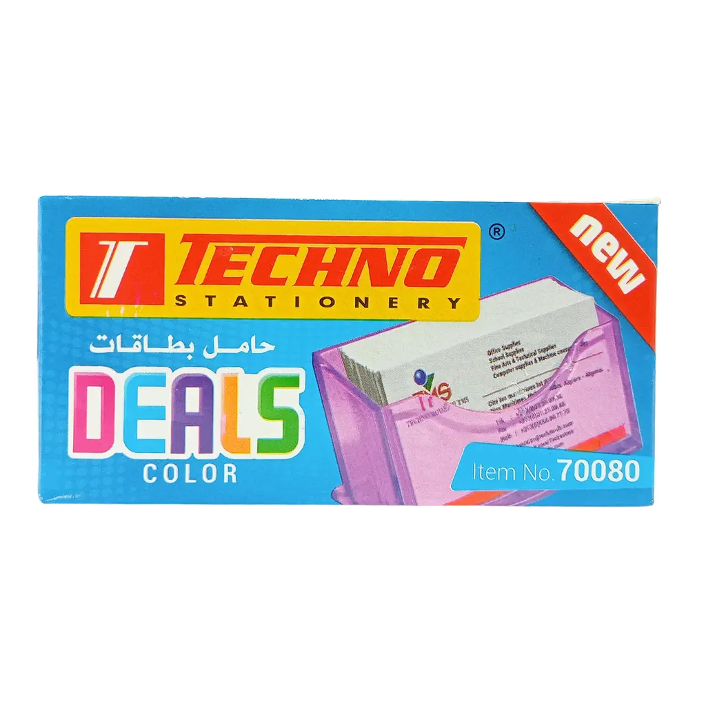 Porte Cartes De Visite De Bureau TECHNO En Plastique Transparent