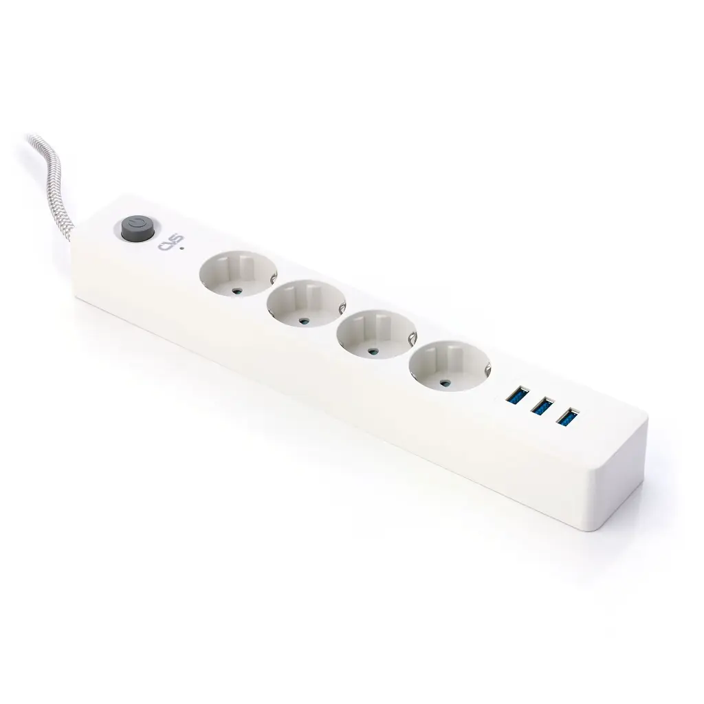 Multiprise CVS 4 Ports EU 3 Ports USB 2m