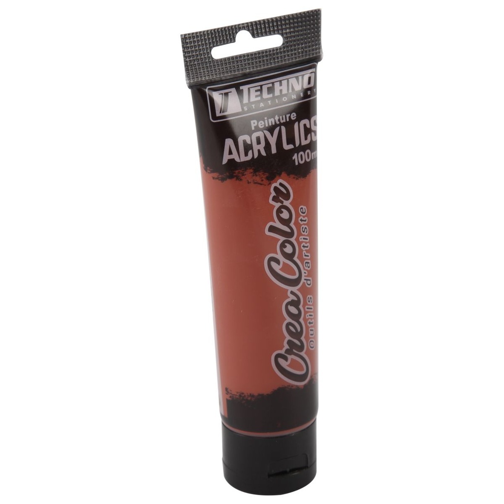 Tube Peinture Acrylique TECHNO 100ml Sienne Brulée