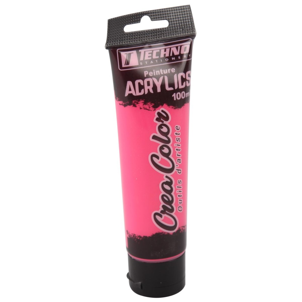 Tube Peinture Acrylique TECHNO 100ml Rose