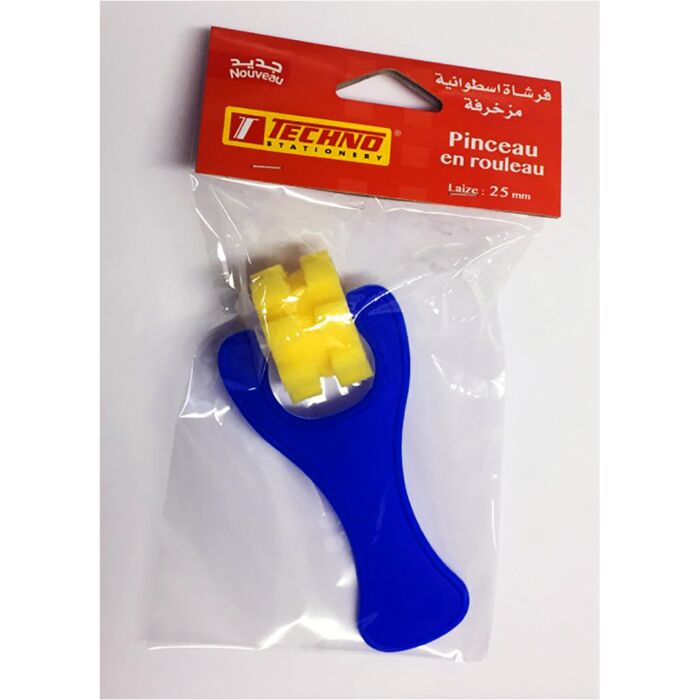 Pinceau Mousse TECHNO en Rouleau Effet Carreaux PM