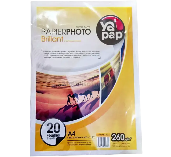 Papier Photo YAPAP Waterproof A4 20 Feuilles
