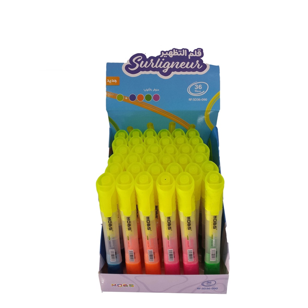 Marqueur Fluorescent MOBS 2en1 2 Couleurs Multi-Couleurs