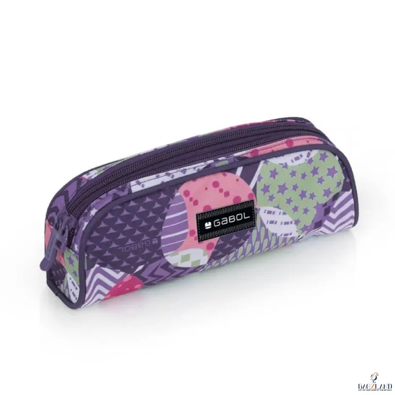 Trousse Scolaire GABOL Globe Double Poche Violet