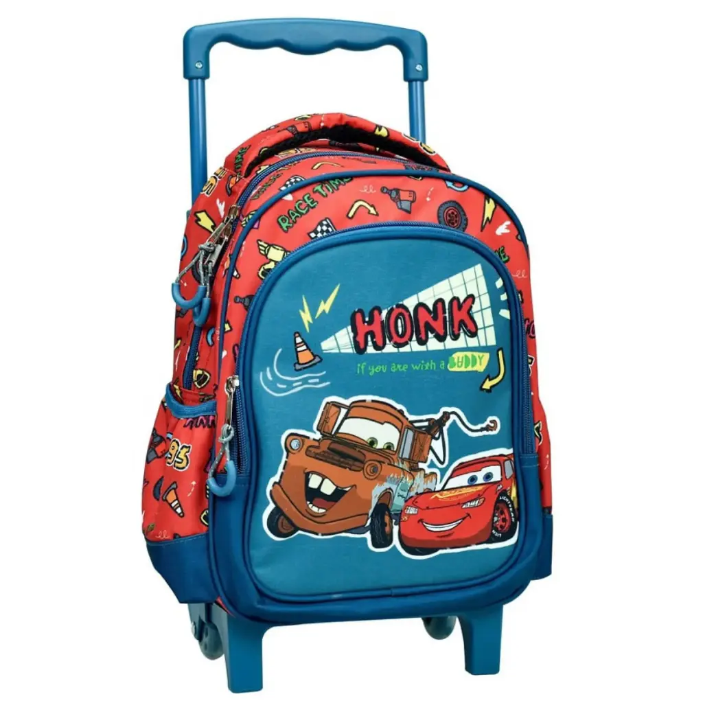 Sac à Dos Scolaire à Roulette GIM Honk Bleu et Rouge