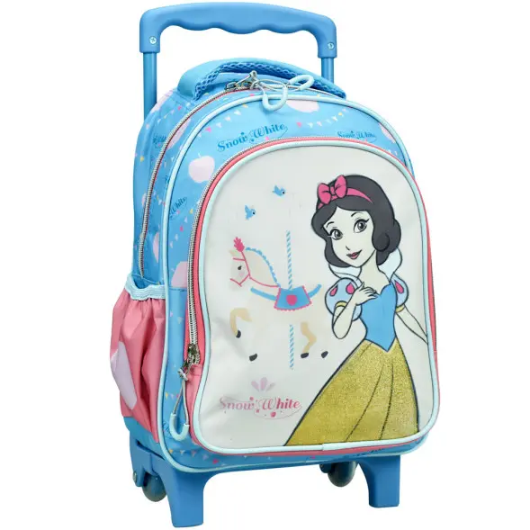 Sac à Dos Scolaire à Roulette GIM Snow White Bleu